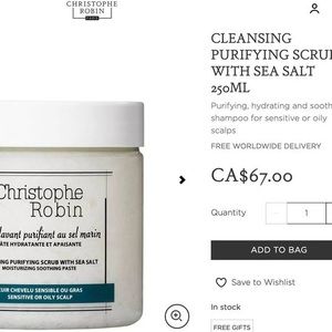 Christophe Robin Cleansing Purifying Scrub With Sea Salt 250ml